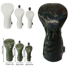 ヘッドカバー ドライバー ユーティリティ ウッド ゴルフ ヘッドカバー UT DR FW カバーレーザー迷彩 防水仕様 木の葉　単品 　１点