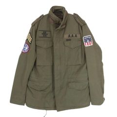 HYSTERIC GLAMOUR ヒステリックグラマー 0233AB07 × mastermind マスターマインド M-65 ミリタリー ジャケット ロゴワッペン スタッズ カーキ系 L【中古】
