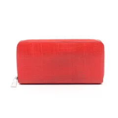 ✨極美品✨LOEWE 2つ折り財布 ラウンドファスナー デカロゴ 付属品 赤レディース