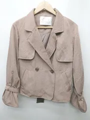 ◇ ⊇ MAJESTIC LEGON マジェスティックレゴン 長袖 ショート　トレンチコート サイズM モカ系 レディース P  【1410230019083】のサムネイル