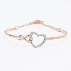 スワロフスキー ブレスレット バングル インフィニティ INFINITY HEART ローズゴールド 5518869