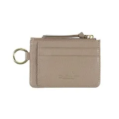 ☆ グレーベージュ ☆ LIZDAYS 本革マルチミニポーチ LIZDAYS パスケース コインケース 定期入れ レディース フラグメントケース 本革 小銭入れ カードホルダー カード入れ カードケース ミニ財布 ミニポーチ カラビナ リズデイズ