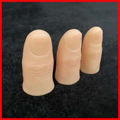 マジックアクセサリー リアルなフィンガーチップ 親指チップ 手品 6本入り Tip/リアルなポリマー樹脂製サムチップ 道具 Thumb マジック】Realistic (中サイズ) 【手品