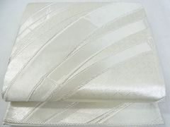 美品 夏帯 訪問着・無地用 西陣織 紗 袋帯 （正絹）仕立上り＜F905