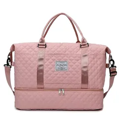 Ganve レディース ボストンバッグ 4way 大容量 40L 修学 旅行バッグ 1泊2日 ブランド バッグ ファッション 軽量 キャリーオンバッグ 女性用 防水 アウトドア スポーツバッグ ジムバッグ 乾湿分離 水泳バッグ ゴルフ ぼすとんばっく ドラ
