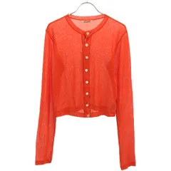 AURALEE オーラリー 23SS HARD TWIST COTTON GAUZE CARDIGAN ハードツイストコットンゲージカーディガン A23SC01RB オレンジ 0のサムネイル