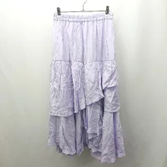 ◇ ⊂ OLIVE des OLIVE ティアード ロング フレア スカート サイズF ラベンダー レディース E  【1506300029417】
