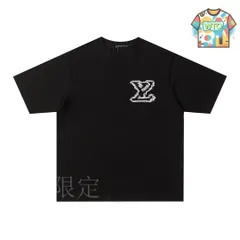 【今日WTO】ouis Vuitton Graffiti Embroidery Logo T シャツ-RJ25