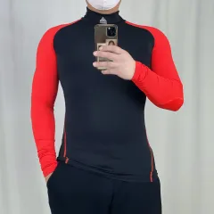 adidas(アディダス) テックフィット 黒 機能性 長袖Tシャツ 100 250219