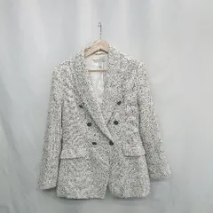 ◇ ⊇◎ H&M エイチアンドエム 長袖 ジャケット サイズEUR40 オフホワイト ブラック レディース E  【1502180074219】