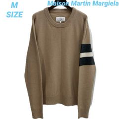 マルジェラ ネイビー ダブルブレスト オフィサーピーコート ニット