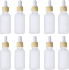 Asdays スポイトボトル ガラス アロマ瓶 コスメ 詰替え 保存容器 遮光 アロマボトル 精油 香水 小分け用 10本セット(30ml10本)