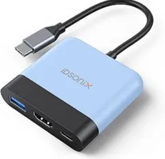 1:iDsonix-IA-3H(BLUE)iDsonix USB C ハブ 3in1 変換 アダプター USB Type C ハブ 4K@30Hz HDMI