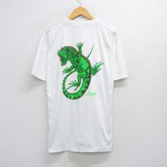 メキシコ製90s イグアナアニマルプリントTシャツリザード2XLアート