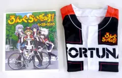 【中古】ポロシャツ・ワークシャツ(キャラクター) FORTUNA ベースボールシャツ ブラック×レッド Mサイズ 「ろんぐらいだぁす!」 C91グッズ