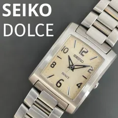 稼働美品 セイコー ドルチェ クォーツ 腕時計 白文字盤 8J41-0A10 2025