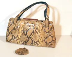 パイソンレザー レディスハンドバッグ 203