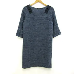 タルボット ワンピース 半袖 トップス レディース 4サイズ ネイビー Talbots 【中古】