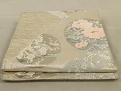 平和屋着物◎六通柄袋帯　唐織　琳派王朝絵巻　プラチナ二重箔　正絹　逸品　AAAY6394ou