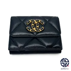 【美品】CHANEL コンパクトウォレット ミニ財布 ディズヌフ 19 黒ファッション小物