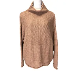 関西ファッション連合 タートルネック ニット セーター M ブラウン