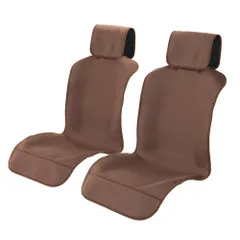 【即日発送】【在庫処分】防水 車防水シートカバー 前席用 軽/普通車に適用 TanYooカーシートカバー ずれにくい SBRボンディング シート保護 ブラウン フロント ２枚セット