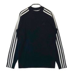 サイズ：M ADIDAS GOLF アディダスゴルフ FS6470 ウール混 ニットセーター スリーストライプ  ブラック系 [240101481853] ゴルフウェア レディース ストスト