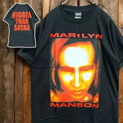⭐︎ マリリンマンソン MARILYN MANSON 黒 Tシャツ tee ティーシャツ バンド ロック ツアー ライブ デザイン プリント 派手 奇抜 古着 ビンテージ vintage メタル アーティスト p20/のサムネイル