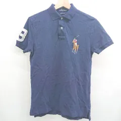 ◇ ⊂ ポロラルフローレン サイズXS 半袖 ポニー刺繍ポロシャツ サイズXS ネイビー系 レディース E  【1507280013878】