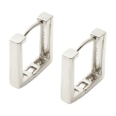 【シルバー×ピアス】[Cream dot. クリームドット公式] ピアス レディース  フープ 金属アレルギー ニッケルフリー 中折れ キャッチレス 開閉式 ミニマム スクエア 四角 大人 上品 エレガント きれいめ シンプル 