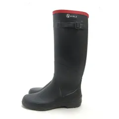 H■【35】エーグル/AIGLE レインブーツ ラバーブーツ 雨靴 22.5cm程度 黒/LADIES■2【中古】