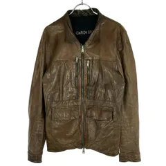 GIORGIO BRATO ジョルジオブラット ラムレザージップアップジャケット 5241 ブラウン 44