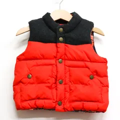 ギャップ ダウンベスト 中綿入り アウター ベビー 男の子用 80サイズ レッド GAP 【中古】