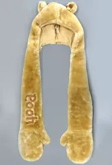 【中古】衣類 プーさん(蜂茶色) フード付きマフラー 「くまのプーさん」 東京ディズニーリゾート限定