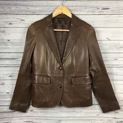 SHIPSシップス★シープレザー/羊革レザージャケット【レディース -S/茶】ブルゾン/コート/2ボタン◆BA6-A冬<sale>のサムネイル