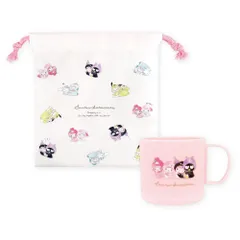 ☆ サンリオ/はぐっこ ☆ キャラクター プラコップ＆巾着セット プラコップ 巾着セット コップ袋 プラスチック コップ 子供 園児 子ども キッズ キャラクター グッズ しんちゃん すみっコぐらし ドラえもん かわいい 幼稚園 保育園 入園グッズ 入園セット