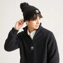 アディダスオリジナルス adidas Originals アディカラー カレッジ ポンポン ビーニー ニットキャップ メンズ レディース ユニセックス H35510 ADICOLOR COLLEGE POMPON BEANIE BLACK