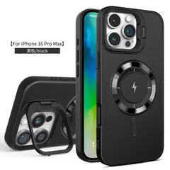 Magsafe対応 TPU素材 iPhone16 iPhone15 ケース　ブラック　シルバーグレー　マグネットサクションケースデザイン Magsafe対応 車載ホルダ対応