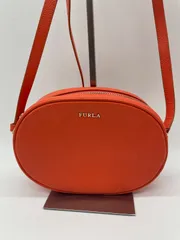 FURLA フルラ　ロゴ金具　丸型　レザー　ショルダー　バッグ