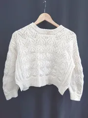 ◇ ⊇ URBAN RESEARCH アーバンリサーチ ケーブル編み 長袖 ニット セーター サイズFREE アイボリー系 レディース E  【1409250034305】