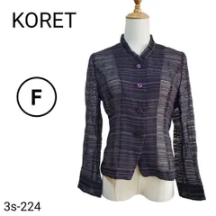 KORET コレット シアー ジャケット 上品 通気性 透け感 ボーダー