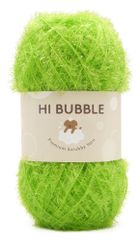 【迅速発送】NASKA 毛糸 ハイバブル (HI BUBBLE) 並太 90g 約 215ｍ Col.28 蛍光グリーン 系 N-107