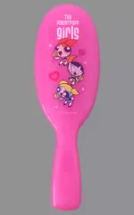 【中古】ヘアブラシ・コーム・櫛 ピンク 取手付きスムースヘアブラシ 「パワーパフガールズ」