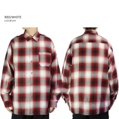 CALTOP キャルトップ カルトップ　メンズ シャツ　2000 OMBRE LONG SLEEVE SHIRTS　オンブレ ロングスリーブシャツ　レッド×ホワイト