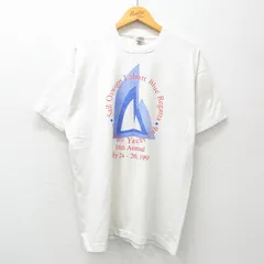 XL/古着 フルーツオブザルーム 半袖 ビンテージ Tシャツ メンズ OP ヨット ラバットブルー ビール 大きいサイズ クルーネック 白 ホワイト 