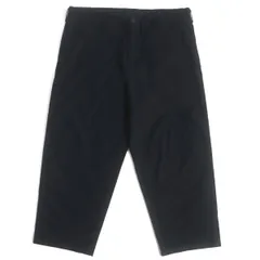 美品▼YOHJI YAMAMOTO POUR HOMME ヨウジヤマモト プルームオム HN-P05-002 シワギャバ 紐 ワイドパンツ ブラック 1 メンズ 日本製 正規品のサムネイル