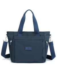 [motayu18] ポケットが多い 超軽量 トートバッグ レディース 肩掛けバッグ 大容量 斜めがけバッグ a4 通勤 ショルダーバッグ バッグ カバン 撥水加工 3way 通勤 通学 マザーズバッグ (ネイビーブルー) [ネイビーブルー]