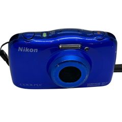 【管34358】通電確認済☆NIKON ニコン COOLPIX W100 防水タフデジカメ ブルー 10m 防水・1.8m 耐衝撃モデル コンデジ 現状渡し