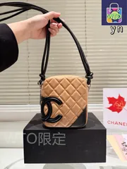 【今日特価】CHANEL カンペーン ショルダーバッグ ミルクティーカラー（13×15cm）