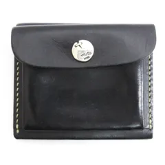 モト MOTO W9 MINI WALLET ミニウォレット 二つ折り財布 レザー ブラック